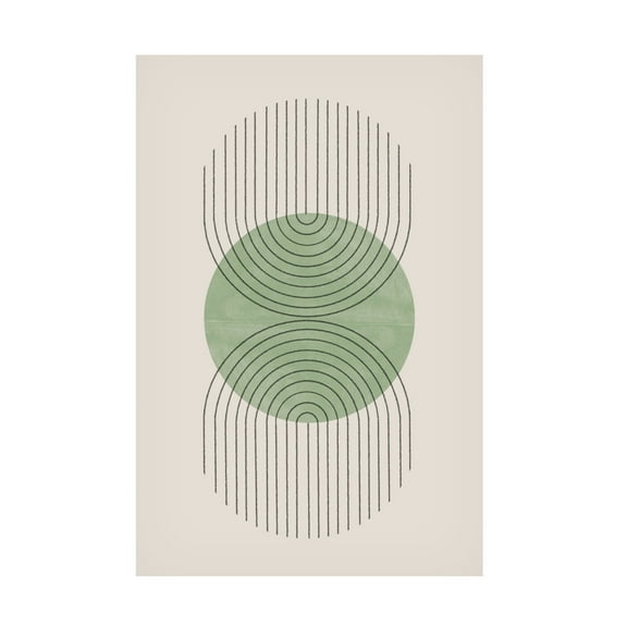 Canvas Wall Art - THE MIUUS STUDIO 'Perfect Point Green' Wall Art for Living Room, Bedroom, or Office Décor by Trademark Fine Art - 12 x 19 Inches