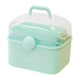 thumbnail image 2 of Multipurpose Portable Storage Box Arts Supply Storage Organizer for Art Craft Blue, 2 of 7