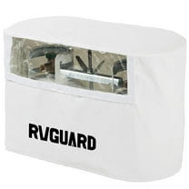 RVGUARD RV Propane Tank Cover, Waterproof, Anti-UV, White Camper Propane Tank Cover, Fits 20LB Dual Propane Tanks, for RV/Trailer/Camper Accessories