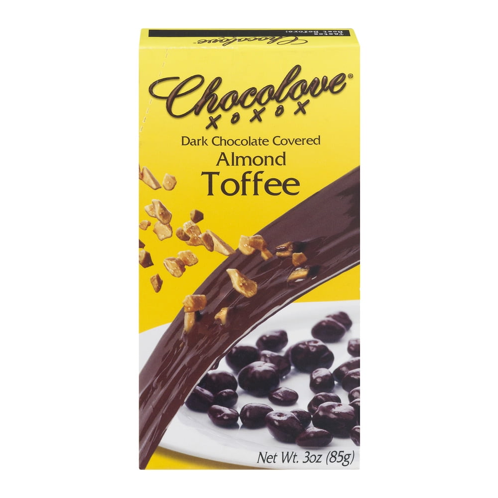Chocolove Dark Chocolate Covered Almond Toffee, 3.0 OZ by Chocolove