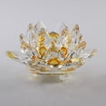 thumbnail image 3 of Matsuzay Cristal fino flor de loto pisapapeles Feng Shui esfera cristales colección de flores figuritas para boda hogar Decoración Amarillo, 3 of 6