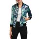 thumbnail image 1 of Dde San Patricio ChaqueDe Bombardero Floral LigeCon CremalleY Cuello Alto PaMujer Verde M, 1 of 4