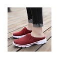 thumbnail image 5 of LUXUR Womens Open Back Sneakers Slip On Mules Shoes Lightweight Wide Width Walking Shoes Red, 5 of 5