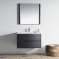 thumbnail image 5 of Valencia 36" Floating Bathroom Vanity with Sink and Mirror in Silver Grey, 5 of 7