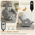 thumbnail image 7 of Homall Power Lift Recliner Chair Massage Designed Leathaire Fabric Single Sofa Specifically for Nursing,Gray, 7 of 7