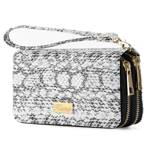 HAWEE Womens Wallet Cellphone Wallet for Women Zip Around Wallet Large Capacity Long Purse Credit Card Clutch Wristlet with Removable Wristlet