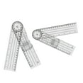 thumbnail image 2 of 4 Pieces Goniometer Physiotherapy 360 Degree Rotation Protractor Physiotherapy PVC for Physiotherapy, Sports Therapy, 2 of 5