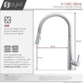 thumbnail image 4 of Stylish Siena One-Handle Polished Chrome Pull Down Kitchen Faucet Height 17¾" K-135C, 4 of 9