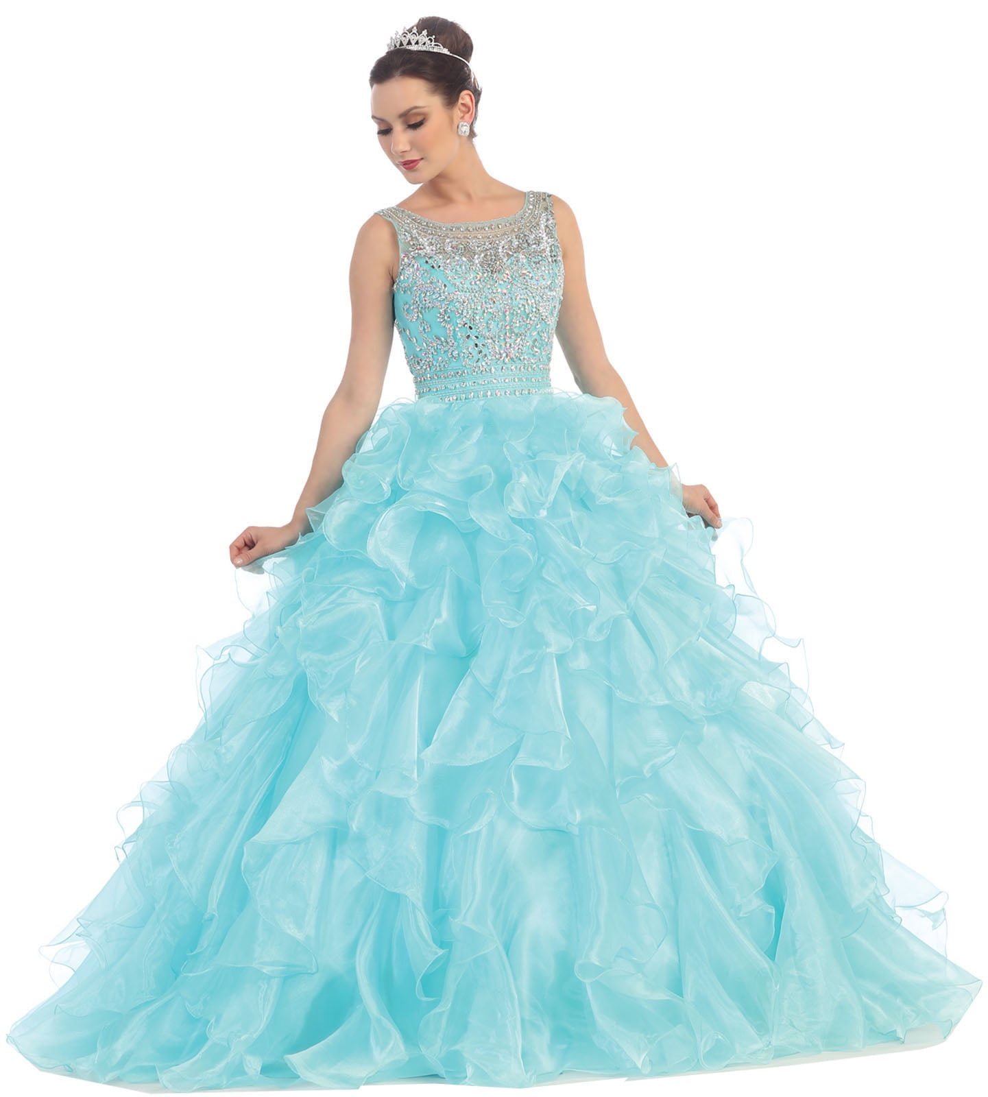 baby blue quinceañera dresses