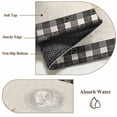 thumbnail image 6 of Hen Washable Area Rug 6x9 Vintage Farmhouse Hen Straw Linen Texture Black Plaid Low-Profile Large Area Rugs with Non Slip Backing Indoor Floor Carpet for Entrance Living Room Bedroom Home Office, 6 of 9