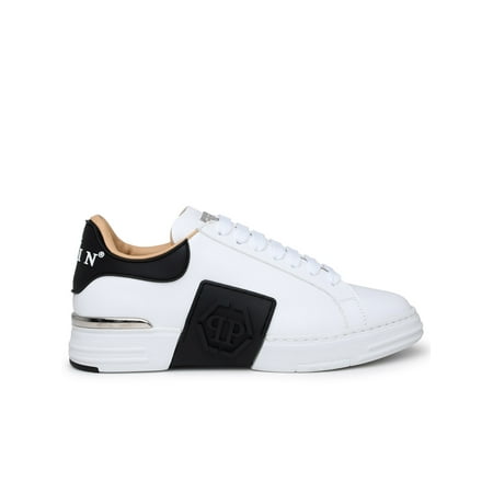 

Philipp Plein Man White Leather Phantom Sneakers