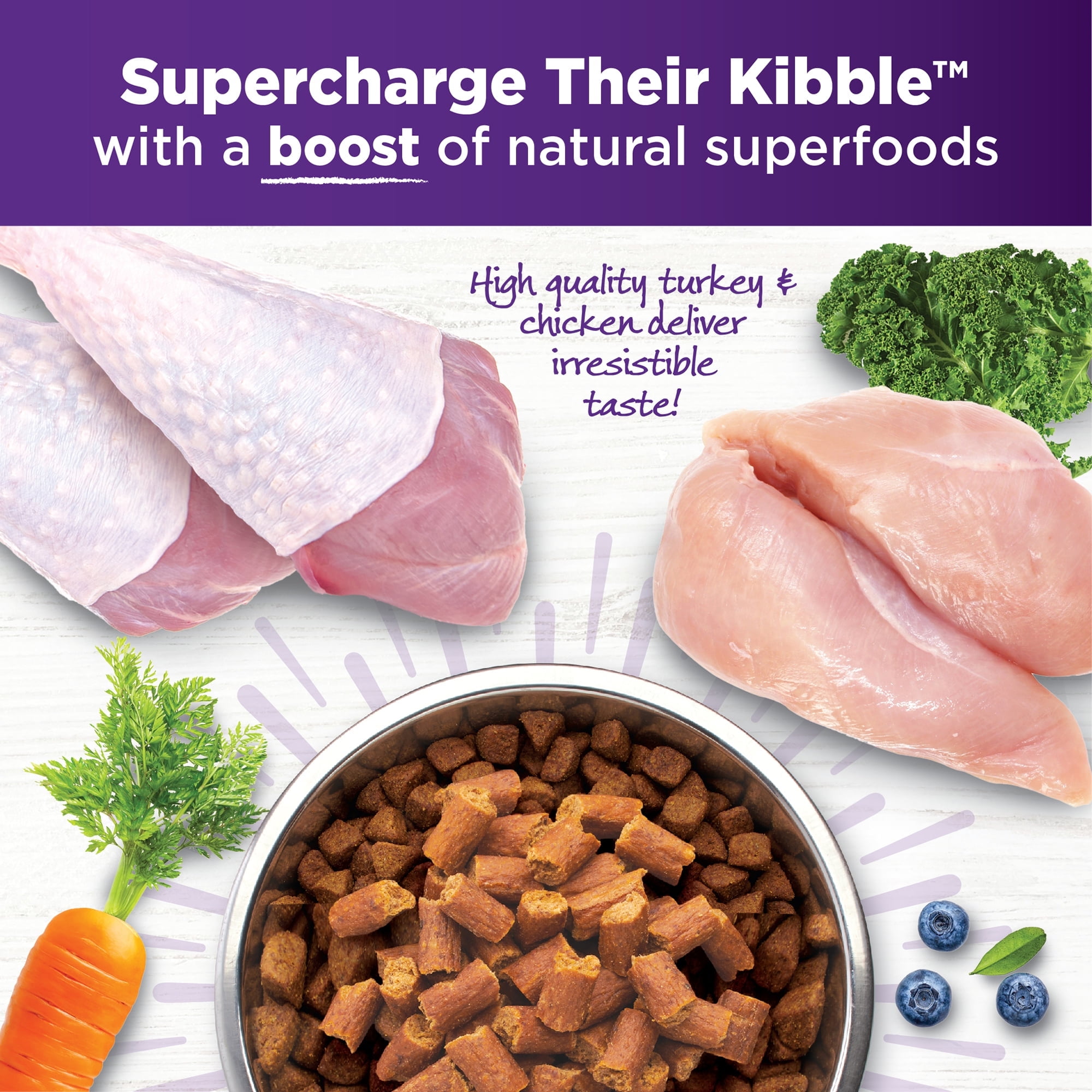 Wellness Bowl Boosters Tender Toppers, Dog Food Topper for Small, Medium, & Large Breeds, Grain Free, Natural, Turkey & Chicken, 8 Ounce Bag (Pack of 1)