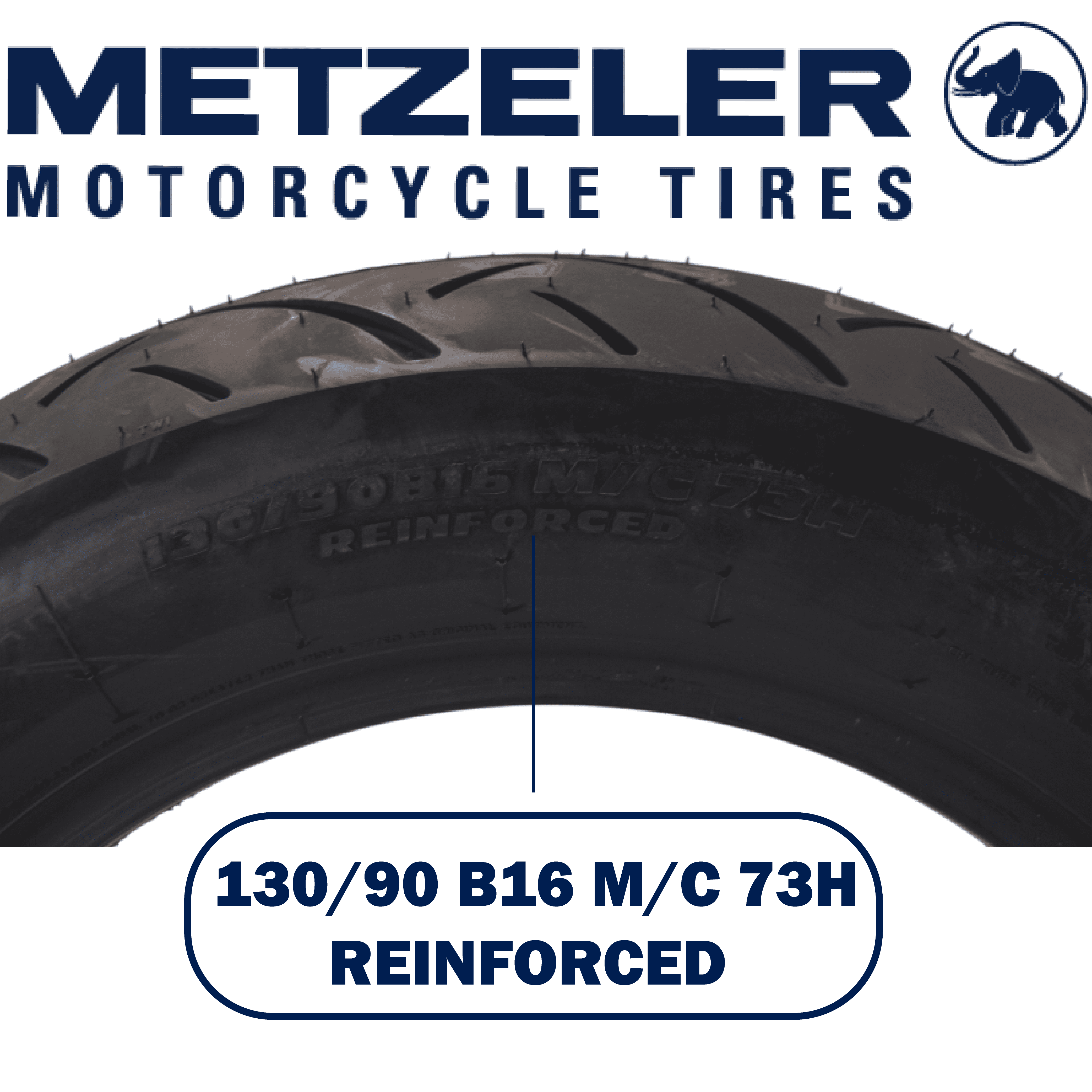 Metzeler ME 888 Marathon Ultra Front 100/90-18 56H Motorcycle Tire with Keychain
