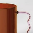 thumbnail image 3 of 15.22oz Glass Mug Orange with Pink Handle - Room Essentials™: Dishwasher-Safe Drinkware for Hot or Cold Beverages, 3 of 3