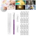 thumbnail image 1 of 22 cuchillas de repuesto de precisión para manualidades y mejoras para manualidades, para arte, álbumes de recortes, plantillas, modelado de arquitect Baoblaze Graver para manualidades de papel, 1 of 7