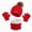 M018-Red, variant on NOLDARES Kids Winter Hat Gloves Scarf Set,Girls Boys Toddler Children Hats Beanie with Pom Knit Neck Warmer Gaiter Mittens Fleece Lined Set(M018-Grey)