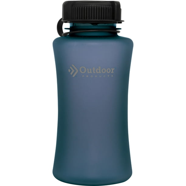 Outdoor Products 1 Ltr Blue Plastic Water Bottle with Wide Mouth