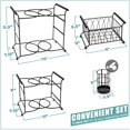 thumbnail image 3 of Sorbus Buffet Caddy - Juego apilable de 7 piezas que incluye plato, servilleta y soporte para cubiertos, organizador de mesa desmontable de 3 niveles, ideal para cocina, comedor, fiestas de entretenim, 3 of 5