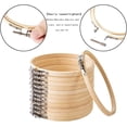 thumbnail image 2 of Nvzi Aros de bordado de 12 piezas de 5 pulgadas, suministros para punto de cruz y costura, aros de madera de bambú fáciles de aflojar y apretar para manualidades., 2 of 5