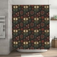 thumbnail image 5 of Rateoe Boho Owl Shower Curtain - Fancy Bathroom Shower Curtain Sets - Waterproof Shower Curtain with Hooks with 12 Plastic Hooks 72x72 Inches, 5 of 5