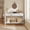 White, variant on Asofer 3-Drawer Sofa Table, Modern Console with 2-Tier Open Shelf & Metal Round Handles, Large Storage for Entryway, Black