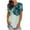 Green womens tops summer, variant on USSUMA Womens Tops Dressy Casual Trendy Shirts Women's Casual T-shirt Feather Printed Round-Neck Short Sleeve Tunic Tops Pullover Tops Blouse Female Tops