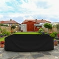 thumbnail image 5 of Covers & all Sectional Sofa Cover, Heavy duty 18 Oz Waterproof UV & Weather resistant, Outdoor Patio Couch Furniture Protector with Air Pockets & Drawstrings (94"L x 94"W x 28"H, Black), 5 of 8
