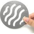 thumbnail image 4 of 5pcs Argent Acier Inoxydable Ronde Évier Plancher Drain Crépine Couverture 3 Pouces 5 Trous, 4 of 5