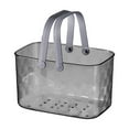 thumbnail image 2 of SSZMDLB under $5 Transparent Bath Basket, Rectangular Shower Storage Container, Bathroom Student Organization, Plastic Shower Caddy, Blue Bathroom Storage Solution, 2 of 6