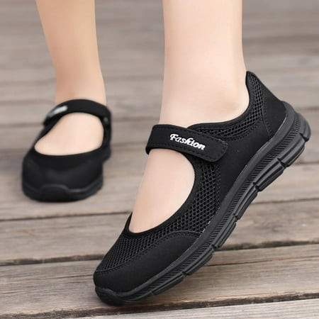 

2024 Latest Hot Women s Casual Shoes Summer Velcro Sneakers Vintage Lightweight Mesh Breathable Flat Heel Walking Sport Shoes Soft Sole Slip On Loafers