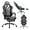 Grey, variant on PU Leather Gaming Chair, Ergonomic Office Chair with Footrest and Lumbar Support, Comfortable High Back Computer Chairs for Adults, Height Adjustable Gamer Chair, Red