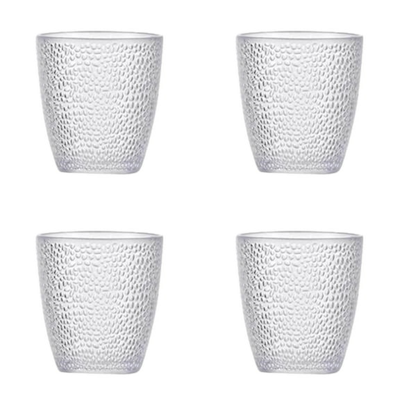4PCS Unbreakable Acrylic Drinking Glasses - Clear Tumblers for , Juice & Cocktails, Shatterproof & Fall-Proof Bar Glasses for Restaurant, Home, Party - Stackable & Dishwasher Safe
