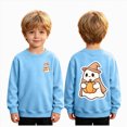 thumbnail image 2 of Toddler Boys Halloween Shirt for 3t 4t Halloween Kids Skeleton Pumpkin Ghost Shirt Crewneck Long Sleeve Graphic Top Toddler to Youth Boys Clothes Size 3-4 Years, 2 of 9