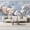 Color 1, variant on White Blossoms Blue Delicate floral artwork spring flowers Peel and Stick Wall Murals 69"H x 96"W Removable PVC Wallpaper Self-Adhesive Wall Paintings for Bedroom Living Room