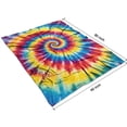 thumbnail image 4 of Colorful Tie Dye Mandala Pattern Blanket,Comfortable Soft Flannel Throw Blanket,All Season,Warm Lightweight Blankets for Sofa Bed Couch Living Room Chair,60"x80", 4 of 4