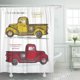 thumbnail image 1 of ABPHQTO Mano de camiones rojos y amarillos, boceto de pincel de tinta, cortinas de ducha de baño de automóvil abstracto vintage, 152x180 cm ABPHQTO PKNMT60x72Shower-4716, 1 of 2