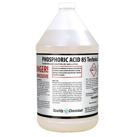 Phosphoric Acid (Tech Grade) -  Rust Remover, Metal Cleaner - 1 gallon (128