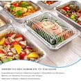 thumbnail image 2 of Charolas de Aluminio con Tapa Transparentes, 50PCS Charolas para Hornear Desechables, Moldes de Aluminio para Hornear, para Barbacoa, Horno, Freidora de Aire, 2 of 4