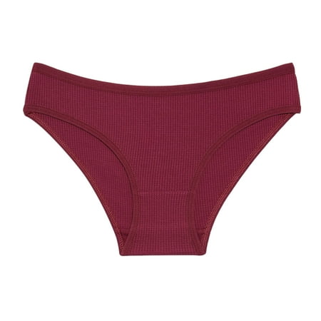 

Underwear For Women Fashion Sexy Low Waist Solid Color Cotton Moisture-Wicking Comfortflex Women s Panties