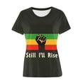thumbnail image 4 of BVOFAR Black History Month T-Shirts for Women African American Round Neck Shirts Short Sleeve Pride Celebrate Freedom Tops, 4 of 5