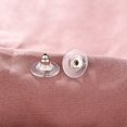 thumbnail image 4 of 200 Pieces Bullet Clutch Earring Backs for Studs with Pad Rubber Earring Stoppers Pierced Safety Backs (Silver), 4 of 7