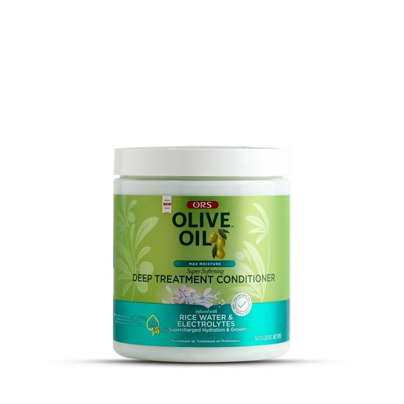 ORS Olive Oil Max Moisture Super Softening Deep Treatment Conditioner Infused with Rice Water & Electrolytes (20.0 oz) C30