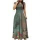 thumbnail image 2 of Puntoco Vestido Casual Estampado De Manga Corta Con Cuello Redondo Para Mujer Verde Xl,Regalos Para Mujer Joven, 2 of 5