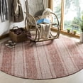 thumbnail image 3 of SAFAVIEH Courtyard Robert Striped Indoor/Outdoor Area Rug, 6'7" x 6'7" Round, Light Beige/Terracotta, 3 of 9