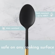 Styled Settings Black and Gold Silicone Kitchen Utensils Set