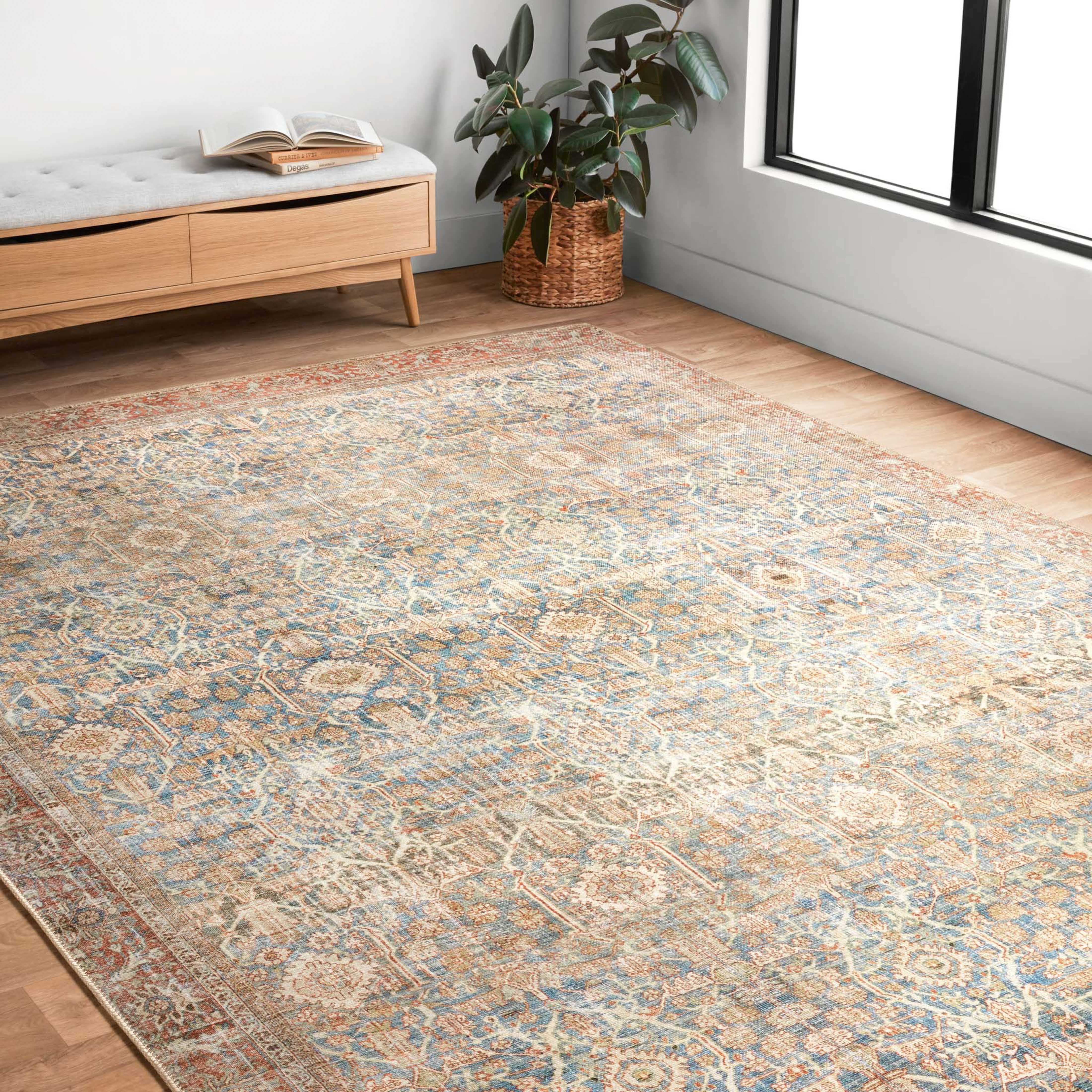 Echo Loom Anabella Ocean / Rust 3'-6" x 5'-6" Accent Rug