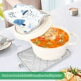 thumbnail image 3 of Yayeee Pot Holders Kitchen Heat Resistant with Pocket 7"x9.8" Cotton Oven Cooking Hot Pads, Simple Cartoon Snowmen, 3 of 7
