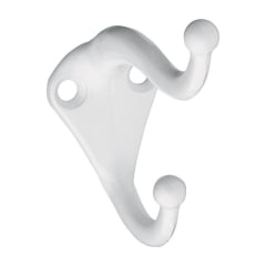 

2PC National Hardware National Hardware - N248-369 - 2.75 in. L White Zinc Coat/Hat Hook 35 lb. capacity - 1/Pack