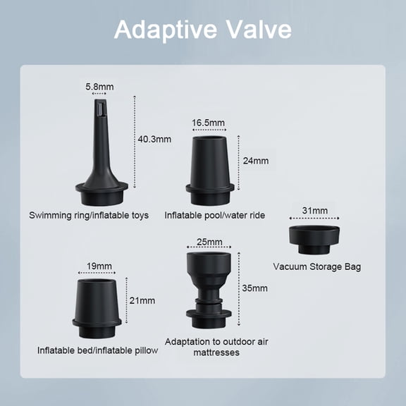 Electric inflator,Portable Air Compressor Led Inflation Pool Inflation Deflation Air Compressor Inflation Nozzles Led Inflation 5 Nozzles Air Pump With Led Pool Air And Airbeds And Air