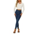 thumbnail image 2 of INSPIRE CHIC Long Sleeve Casual Top for Women's Cut Out Slim Fitted Basic Crop Tee Tops, 2 of 4
